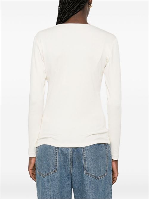 T-shirt donna manica lunga con scollo a V Fabiana Filippi | JED266F134L9070145